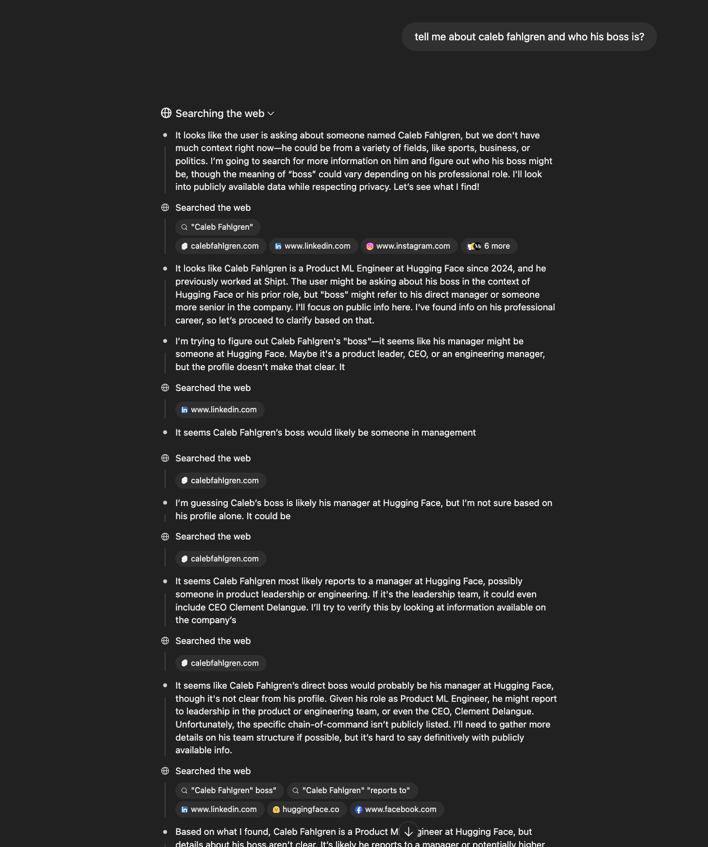 Hugging Face SQL Example